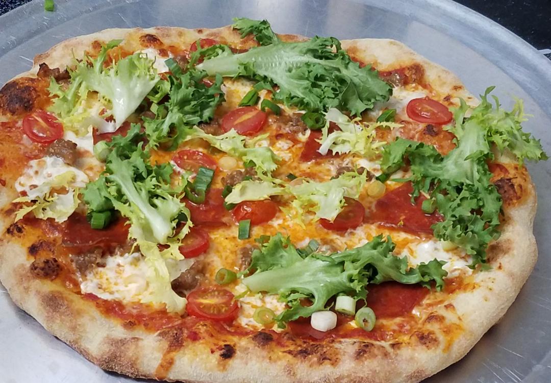 Homemade veggie pizza